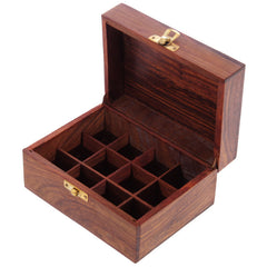 Sheesham Wood Essential Oil Box (hold 12 bottles)